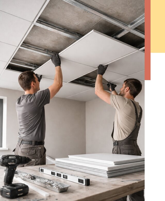 Монтаж кассетного потолка в изобильном от 4675 руб/м2 — установка и сборка | ОТДЕЛОЧНИК-Збл