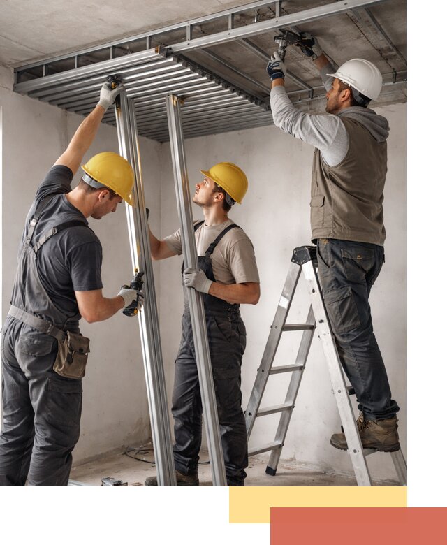 Монтаж реечного потолка под ключ в изобильном