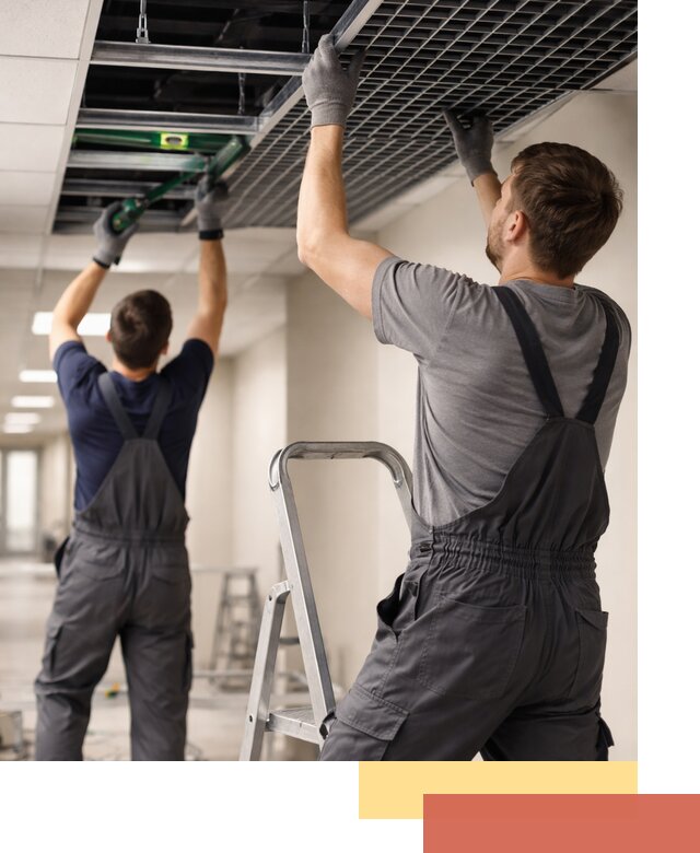 Монтаж потолка Грильято в изобильном: установка под ключ качественно