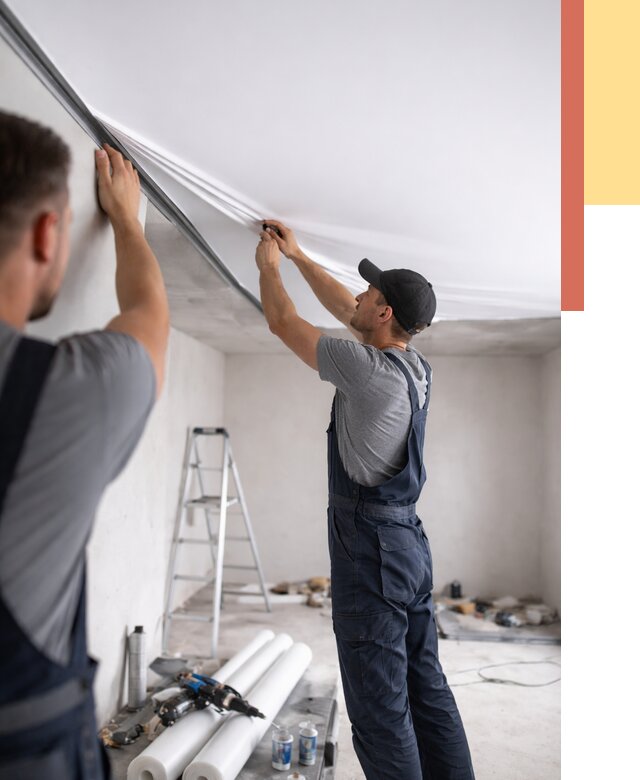 Монтаж матового натяжного потолка в изобильном от 4675 руб./м² — быстро и недорого | ОТДЕЛОЧНИК-Збл