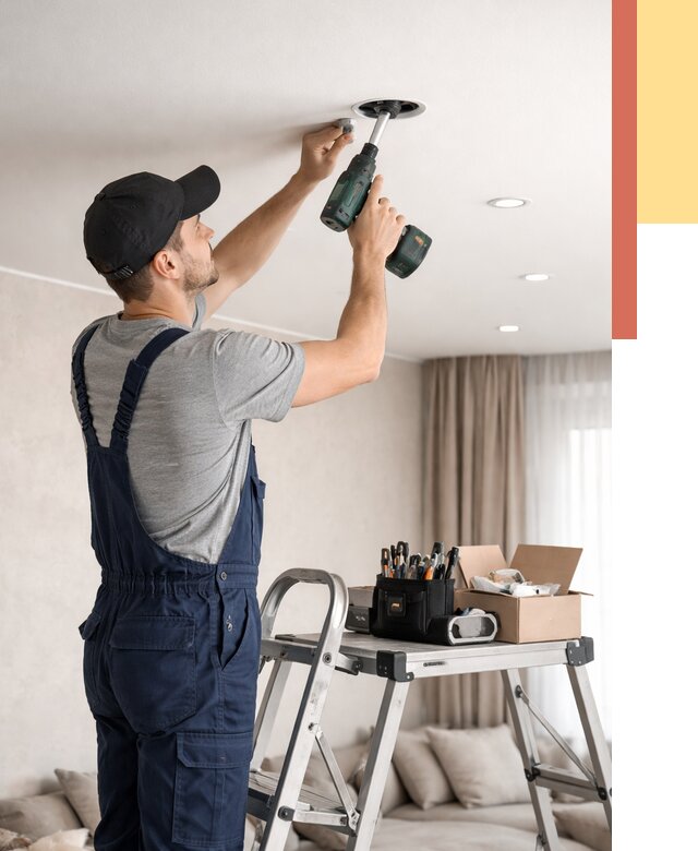 Установка и монтаж точечных светильников в натяжной потолок в изобильном от 1870 руб. | ОТДЕЛОЧНИК-Збл