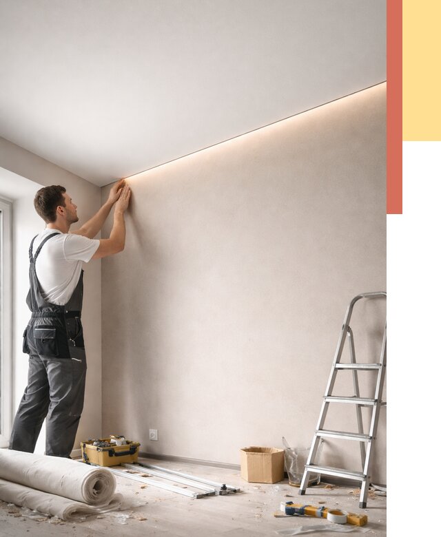 Теневые натяжные потолки в изобильном от 8518 руб. под ключ | ОТДЕЛОЧНИК-Збл