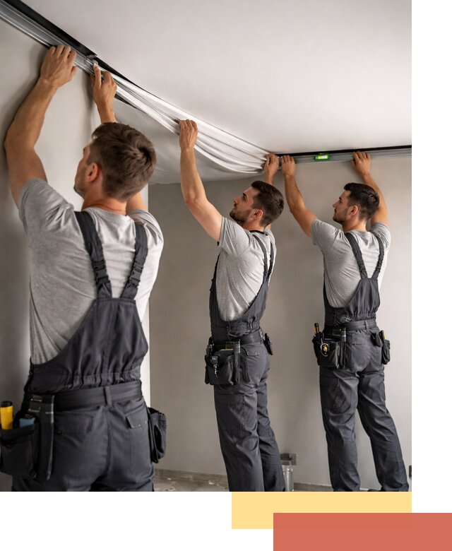 Теневые натяжные потолки в изобильном: монтаж и отделка быстро и качественно