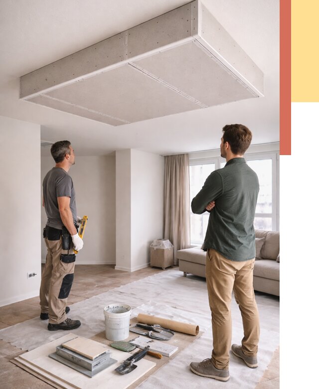 Короб на потолке из гипсокартона в изобильном от 2285 руб. — монтаж и услуги под ключ | ОТДЕЛОЧНИК-Збл