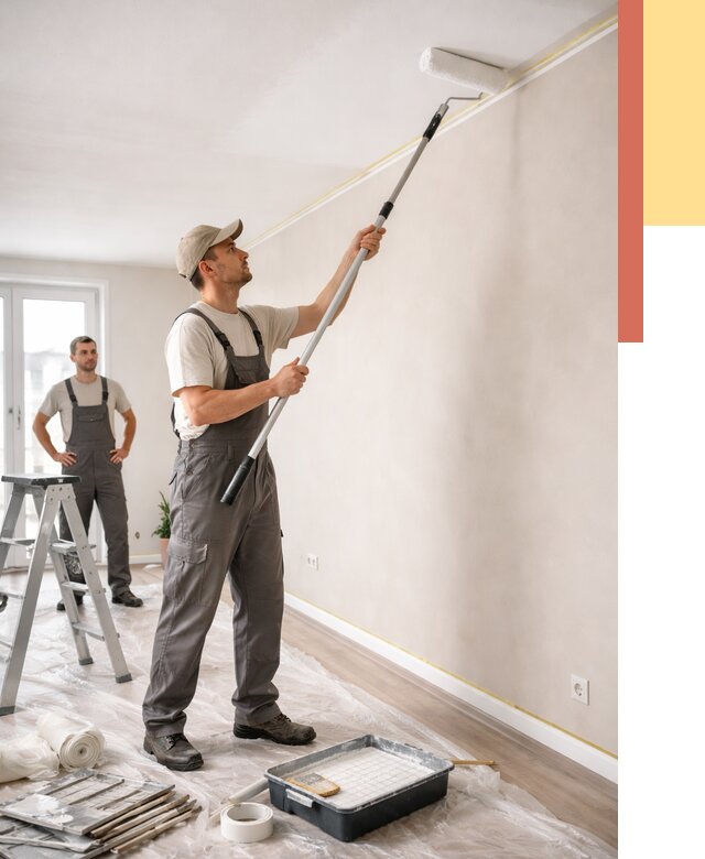 Покраска потолка из гипсокартона в изобильном от 4675 руб./м2 — услуги под ключ | ОТДЕЛОЧНИК-Збл