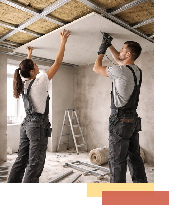 Звукоизоляция потолка из ГКЛ в изобильном профессионально и надежно