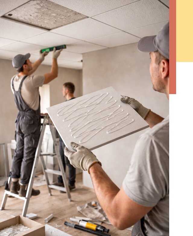 Монтаж потолочной плитки в изобильном от 4675 руб. — быстро и недорого | ОТДЕЛОЧНИК-Збл