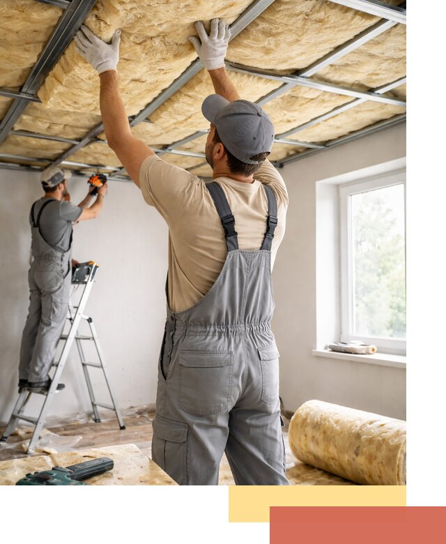 Утепление потолка под ключ в изобильном качественно и быстро