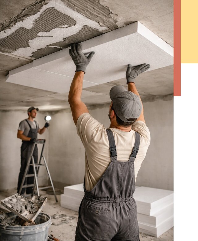 Утепление потолка пенопластом в изобильном от 4675 руб/м2 — недорого и быстро | ОТДЕЛОЧНИК-Збл